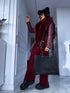 Bordeaux jacket with bordeaux fur "LUX FUR" FL47